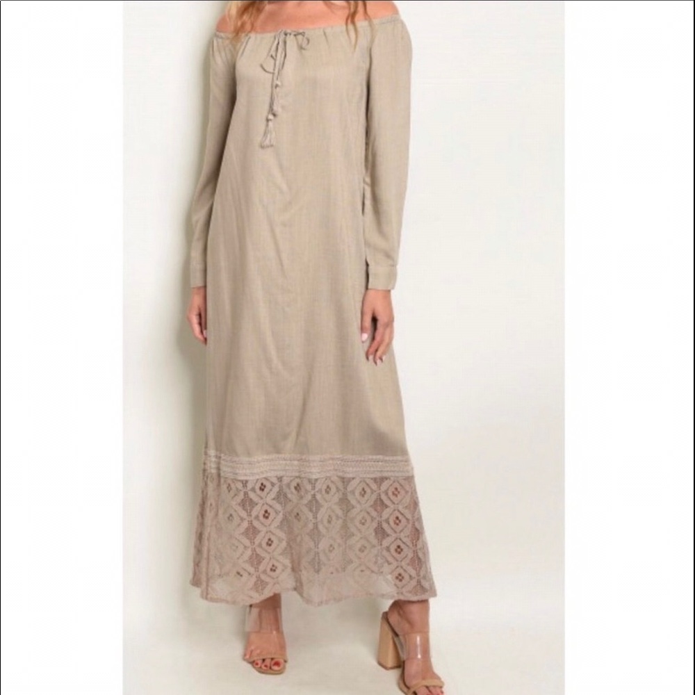 Off Shoulder Maxi Dress